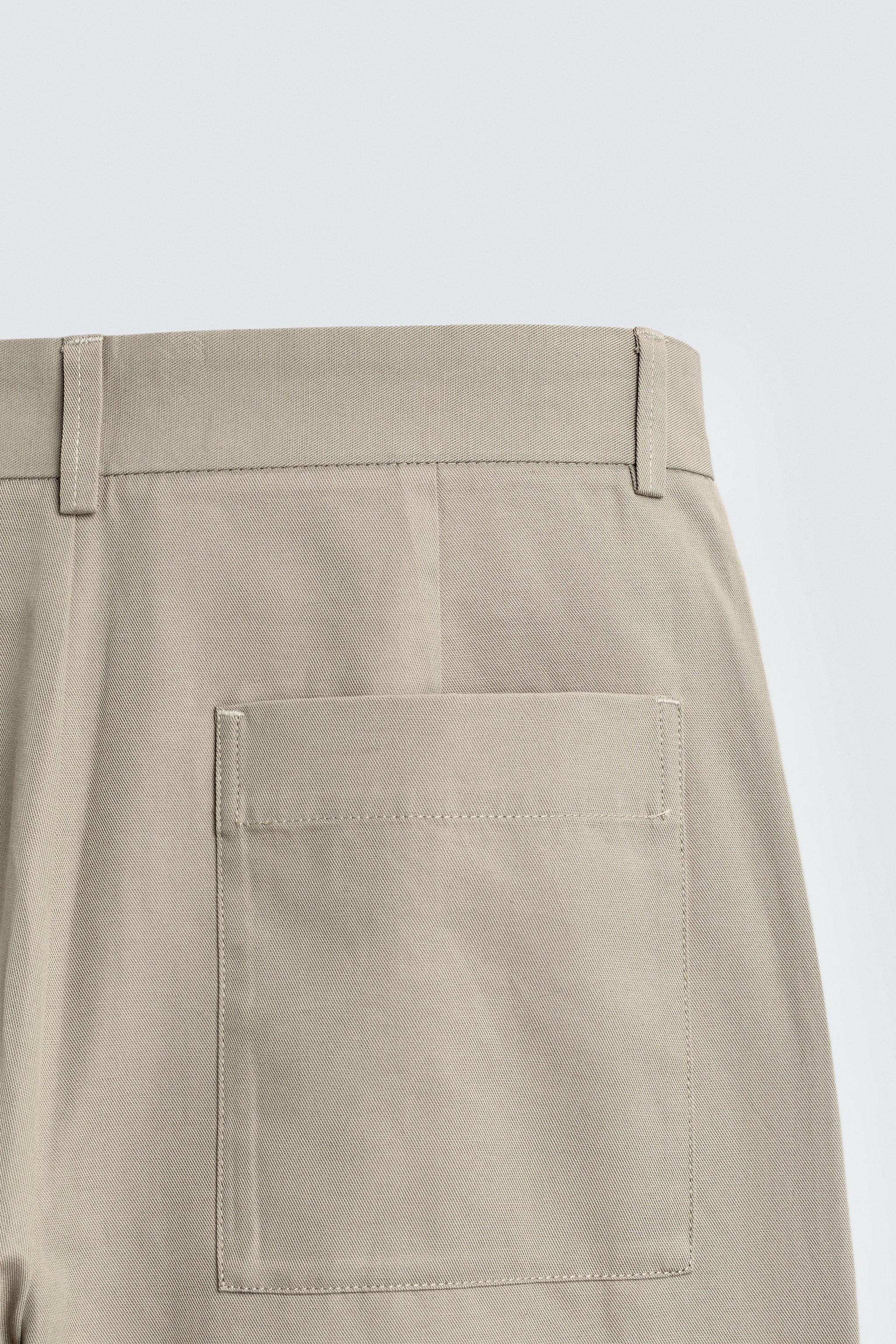 RELAXED FIT COTTON - LINEN PANTS